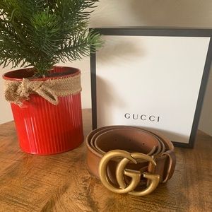 Gucci Leather belt with Double G